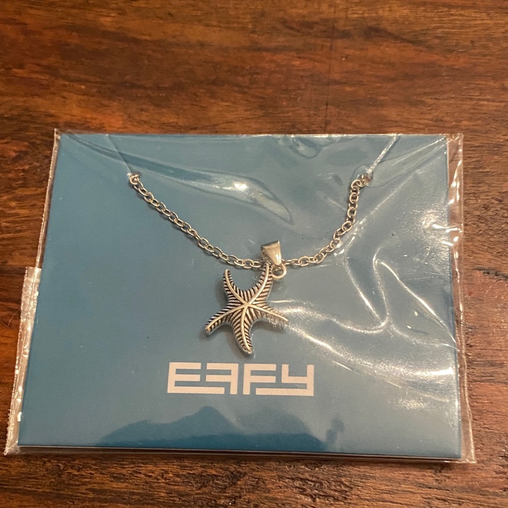 NEW Effy Silver Starfish Pendant Necklace
